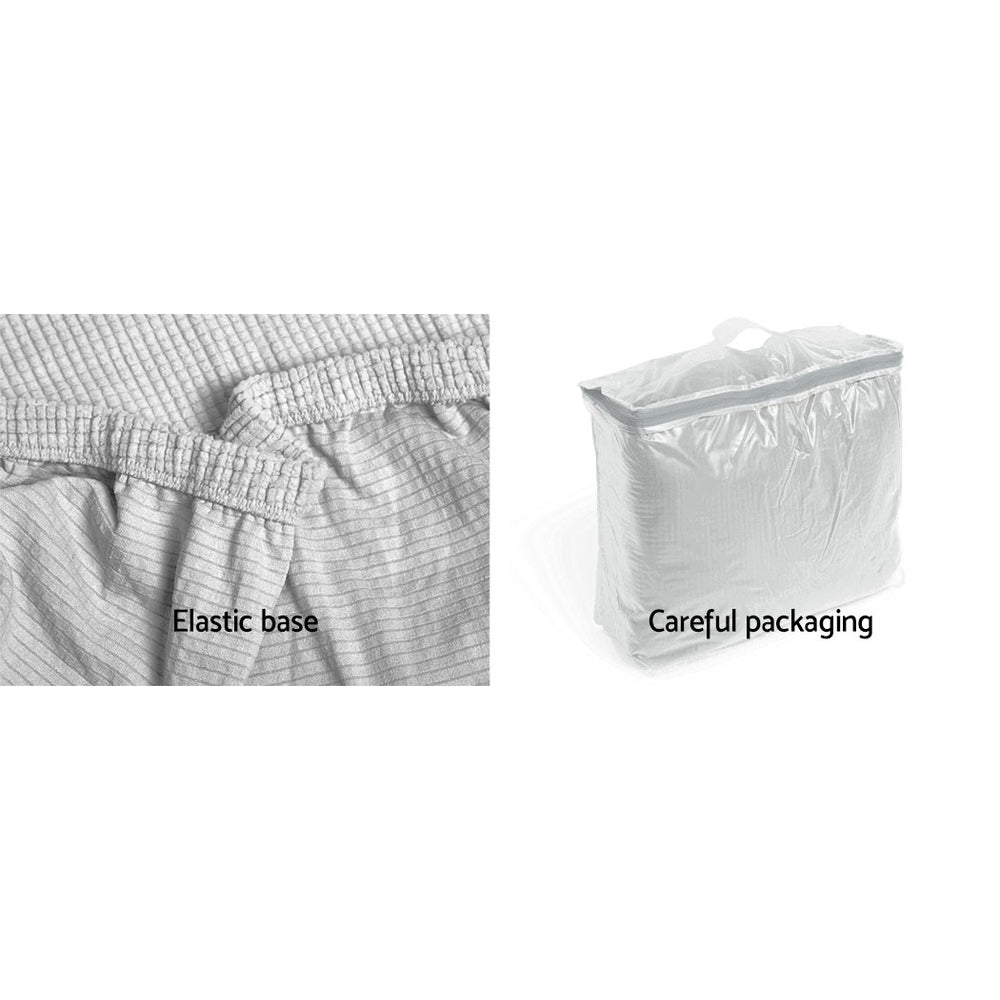 Artiss Sofa Cover Couch Covers 3 Seater High Stretch Grey 4