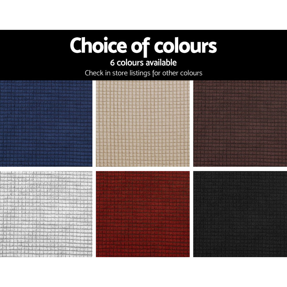 Artiss Sofa Cover Couch Covers 3 Seater High Stretch Grey 6