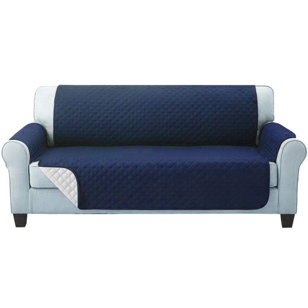 Artiss Sofa Cover Couch Covers 3 Seater Quilted Navy 3
