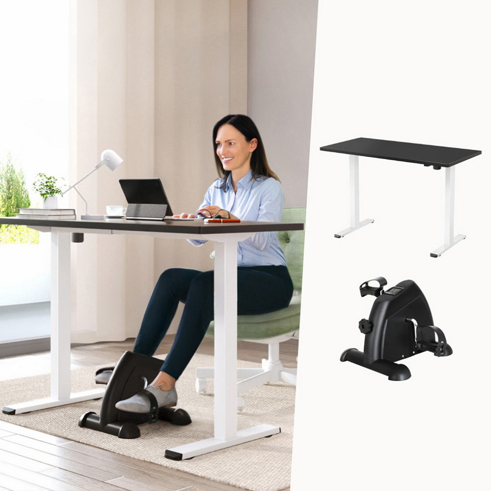 140cm Artiss Electric Standing Desk with Mini Pedal Exercise Bike Home Office 7