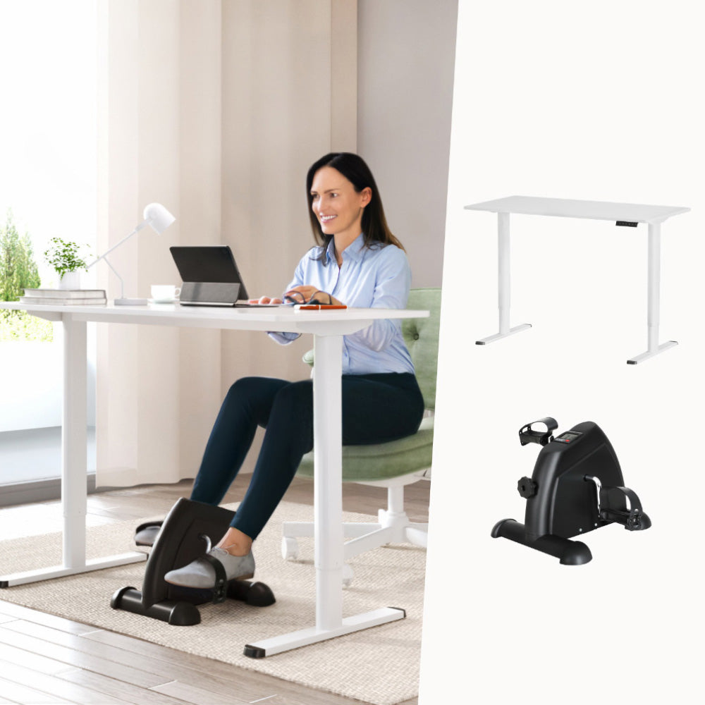 Artiss 120cm Electric Standing Desk with Mini Peal Exercise Bike Home Office 7