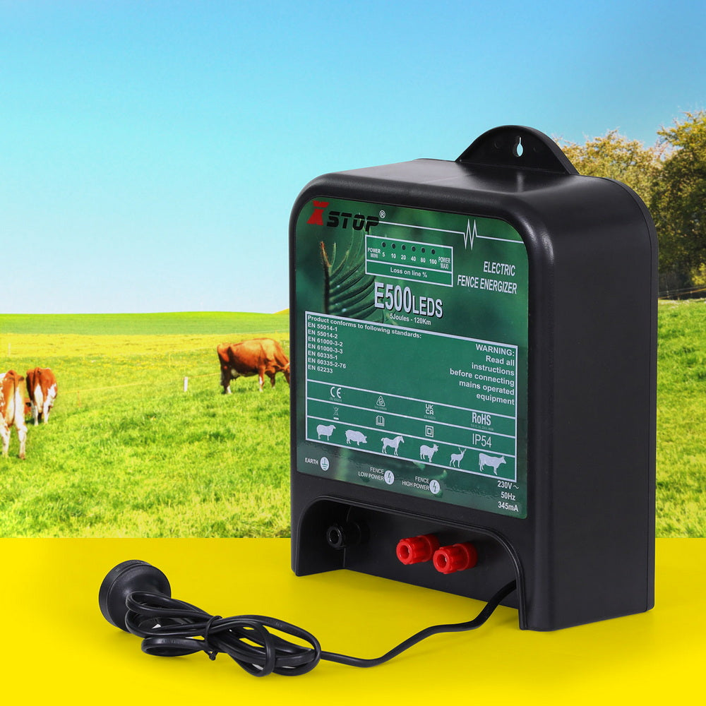 XSTOP Electric Fence Energiser 5J 220-240V 120km 7