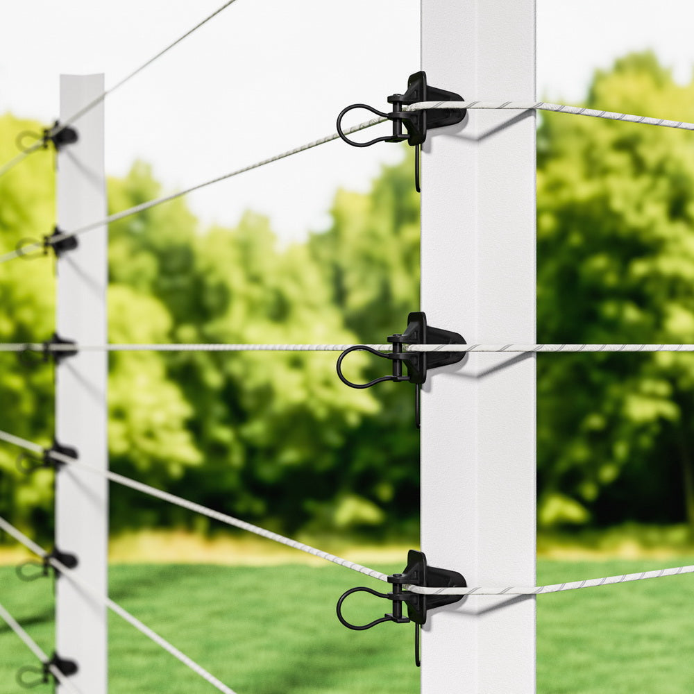 Giantz Electric Fence Insulators 200pcs Pinlock Black 6