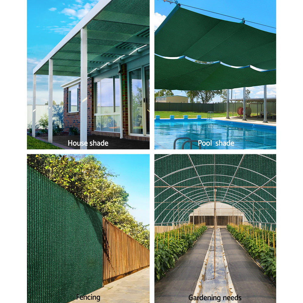 Instahut 70% Shade Cloth 1.83x20m Shadecloth Sail Heavy Duty Green 4