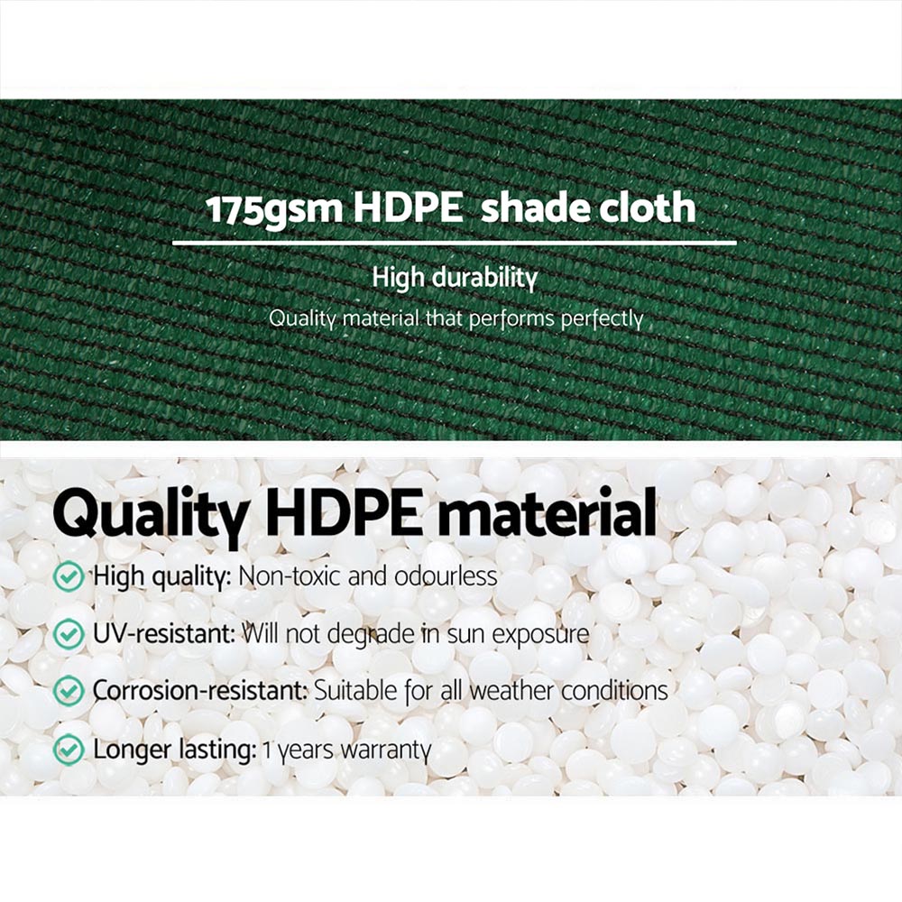 Instahut 70% Shade Cloth 1.83x30m Shadecloth Sail Heavy Duty Green 5