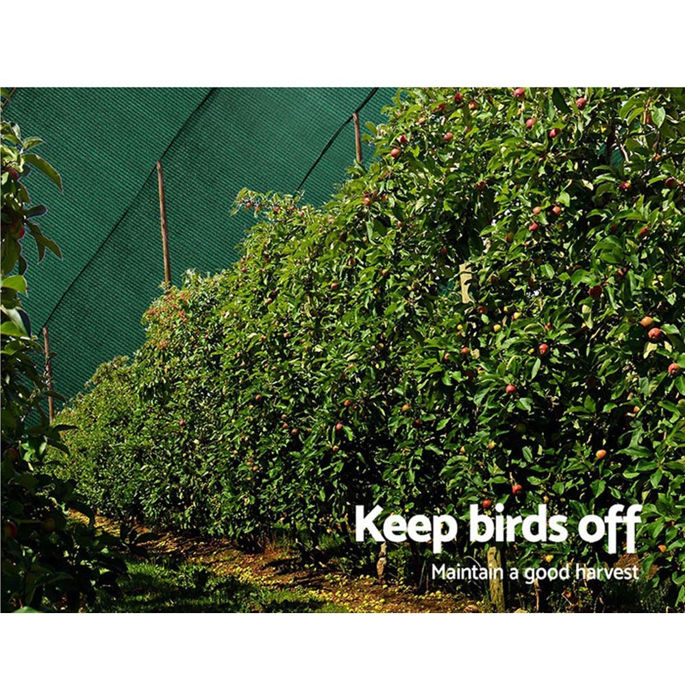 Instahut 90% Shade Cloth 3.66x10m Shadecloth Sail Heavy Duty Green 7
