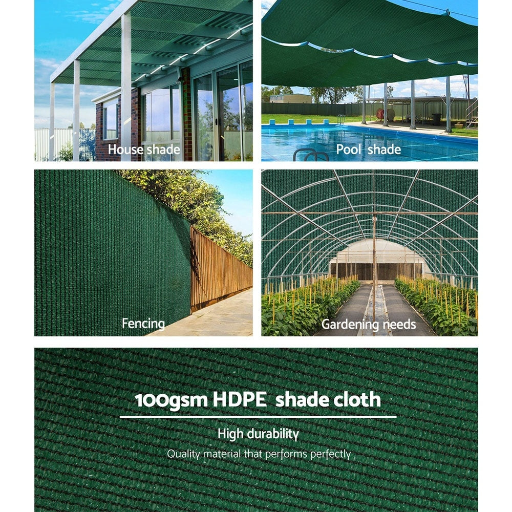 Instahut 50% Shade Cloth 3.66x20m Shade Cloth Sail Heavy Duty Shadecloth Garden Mesh Roll GR 4