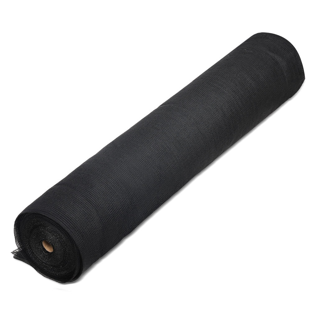 Instahut 30% Shade Cloth 3.66x30m Shadecloth Wide Heavy Duty Black 3