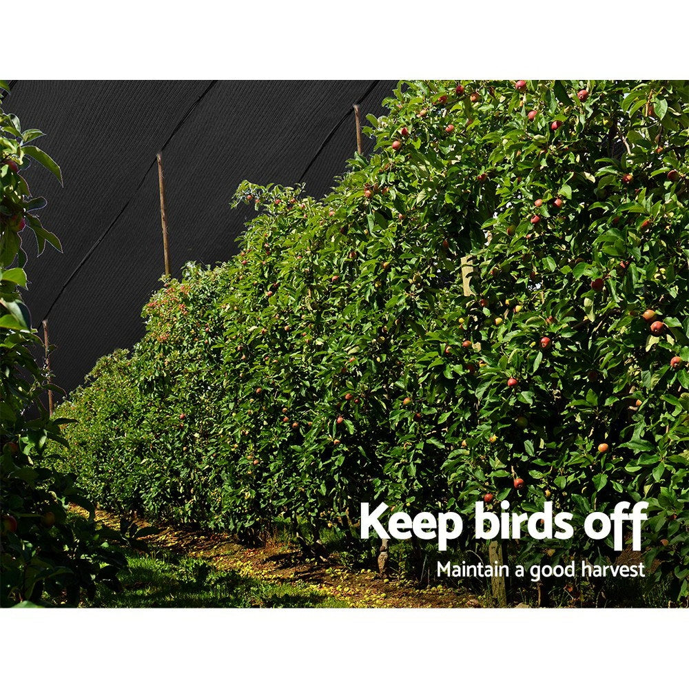 Instahut 30% Shade Cloth 3.66x30m Shadecloth Wide Heavy Duty Black 7