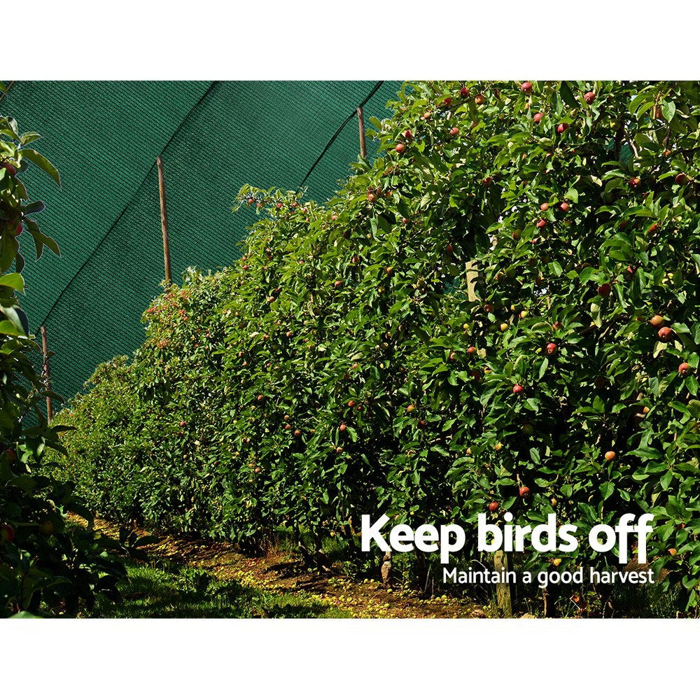 Instahut 30% Shade Cloth 3.66x30m Shadecloth Wide Heavy Duty Green 7