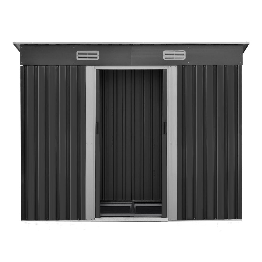 Giantz Garden Shed 2.38x1.31M w/Metal Base Sheds Outdoor Storage Tool Workshop Sliding Door 3