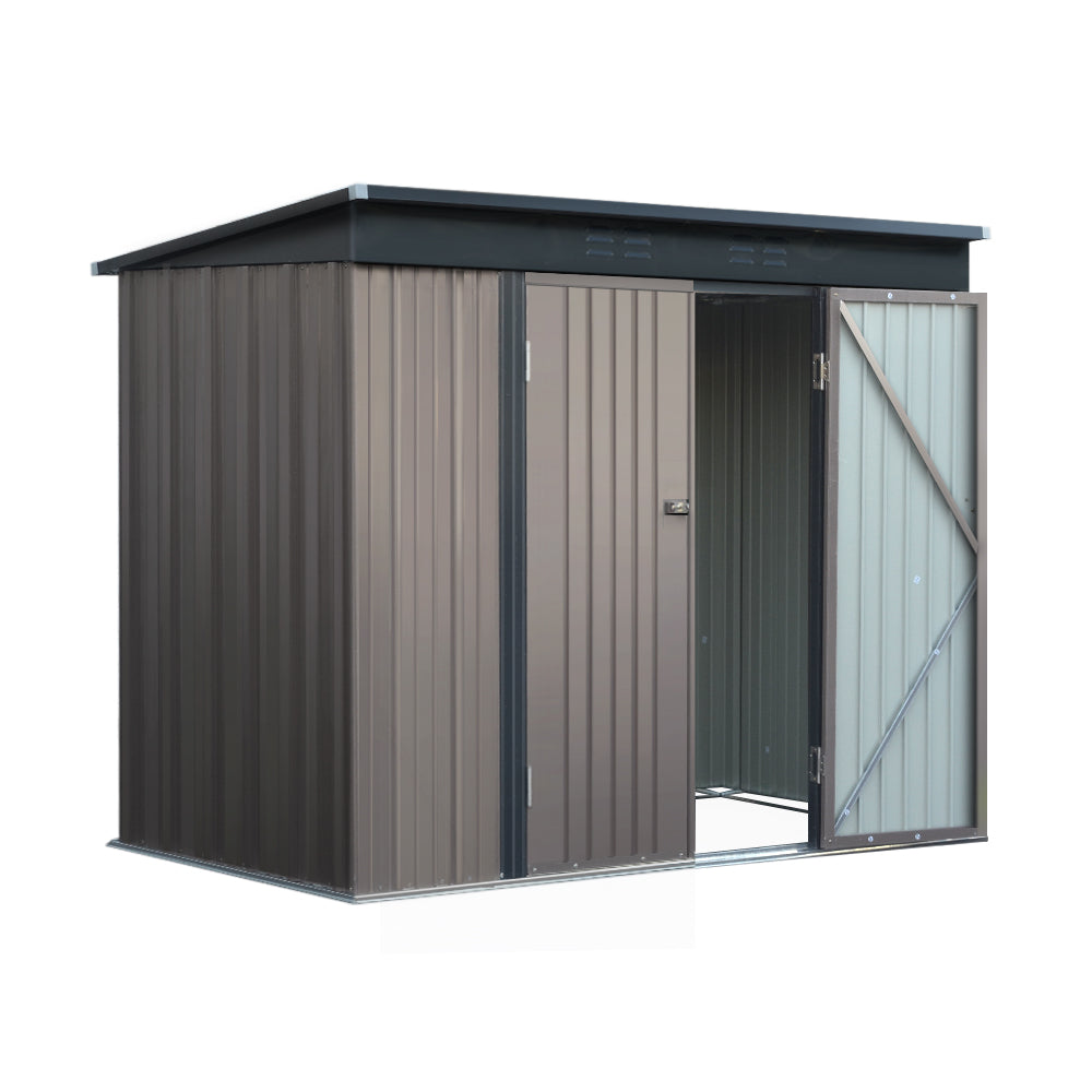 Giantz Garden Shed 2.31x1.31M Sheds Outdoor Storage Tool Metal Workshop Shelter Double Door 7