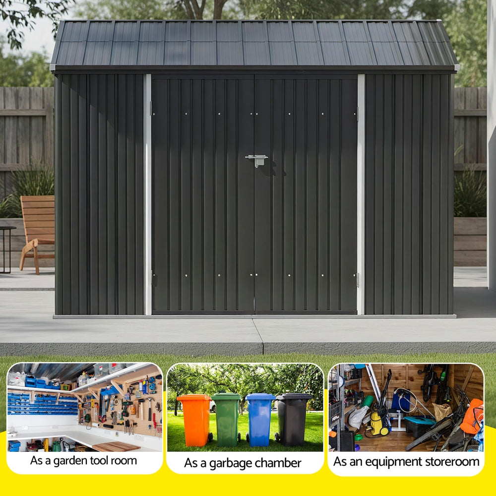 Giantz Garden Shed Galvanised Steel 3.05x1.5M Outdoor Storage Shed Workshop House Shelter 5