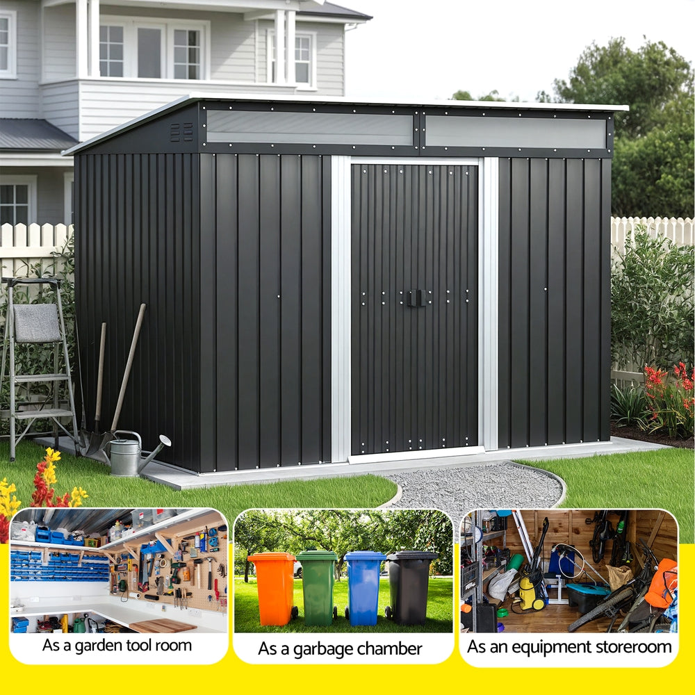 Giantz Garden Shed Outdoor Storage 2.60x1.95M Tool Sheds Workshop House Shelter 4