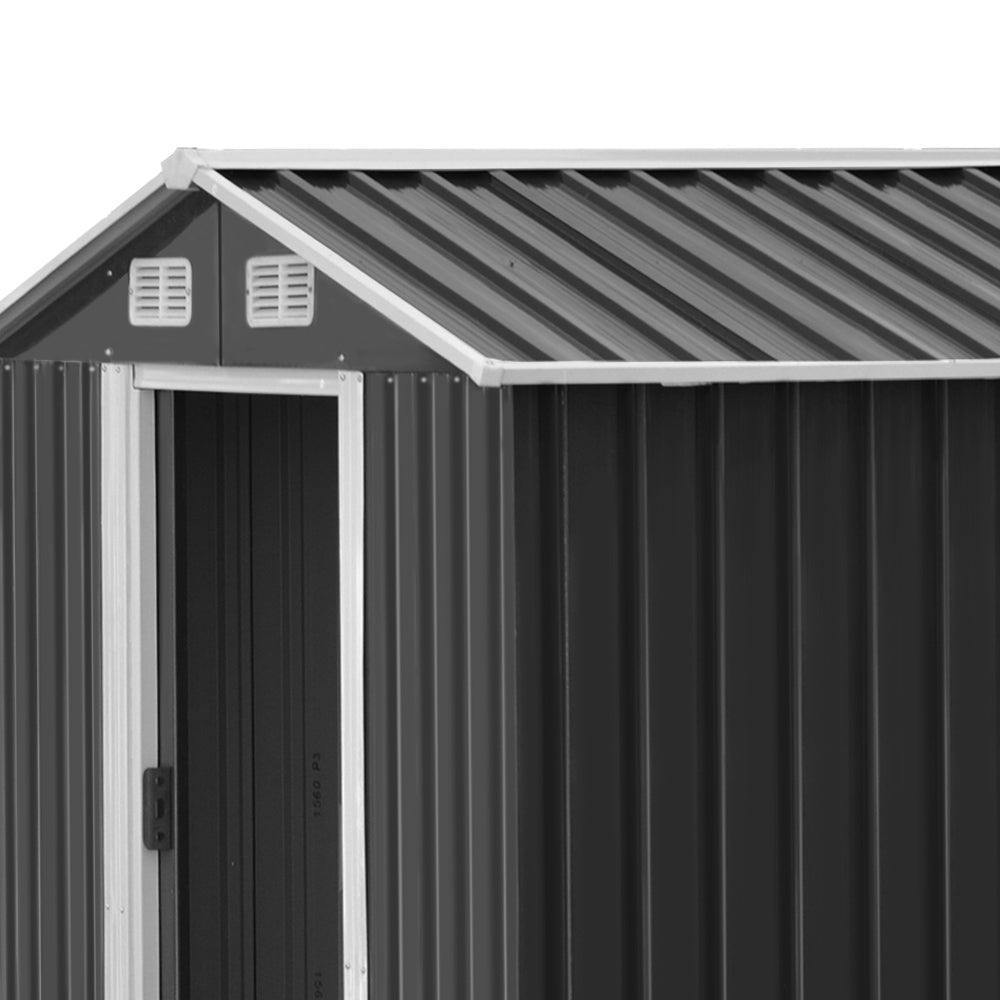 Giantz Garden Shed 2.6x3.9M w/Metal Base Sheds Outdoor Storage Workshop Tool Shelter Sliding Door 5