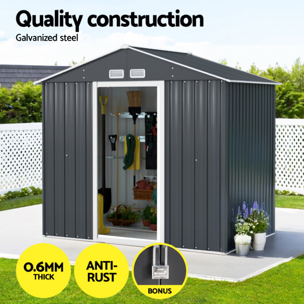 Giantz Garden Shed Outdoor Storage 2.15x1.3M Tool Workshop House Shelter Sliding Door 4
