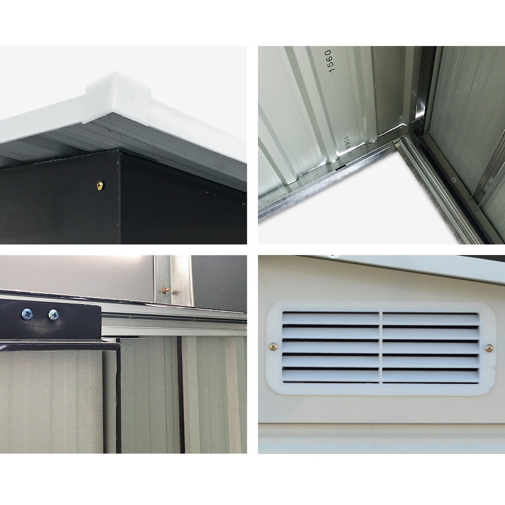 Giantz Garden Shed 2.58x2.07M Sheds Outdoor Storage Workshop Metal Shelter Sliding Door 6