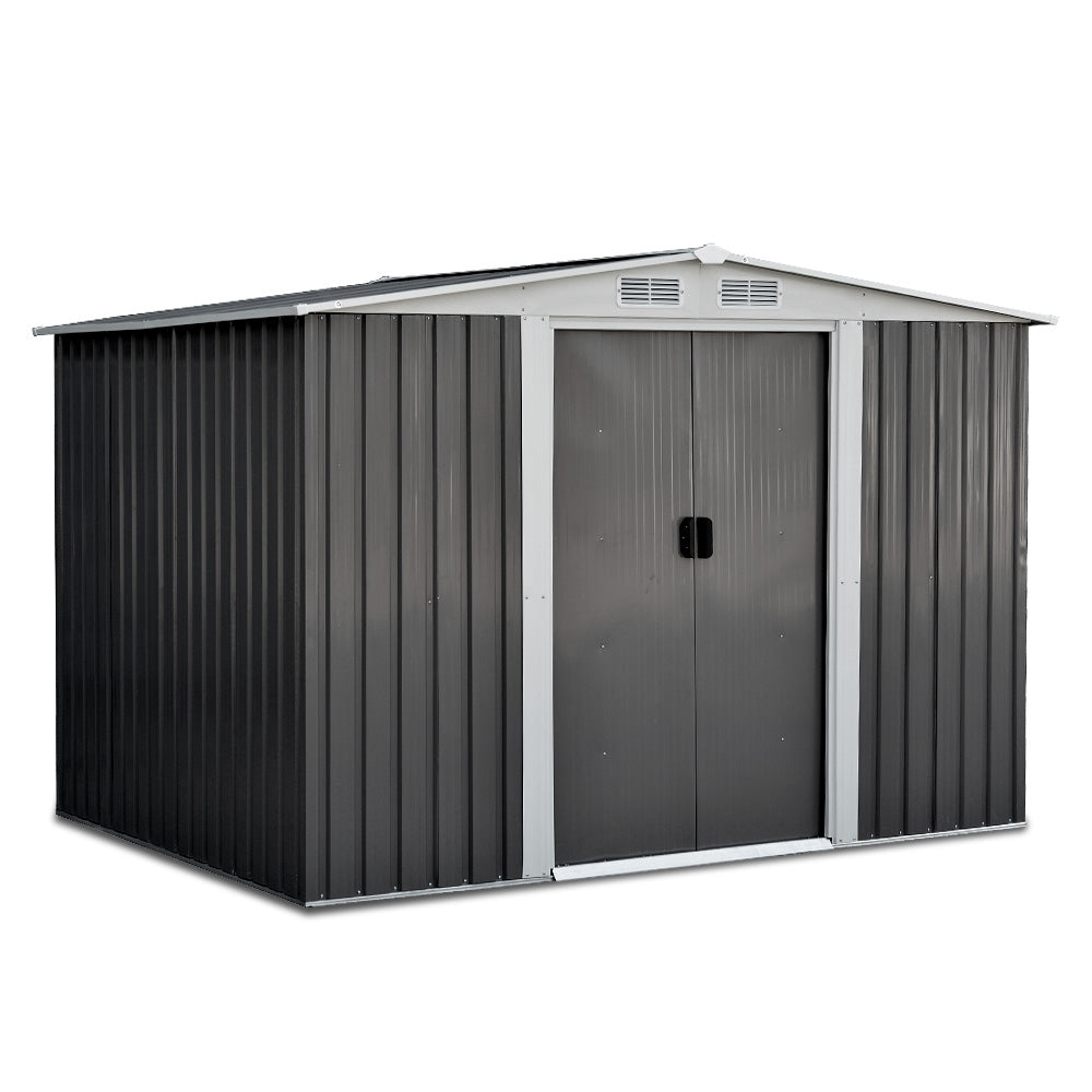 Giantz Garden Shed 2.58x2.07M Sheds Outdoor Storage Workshop Metal Shelter Sliding Door 8