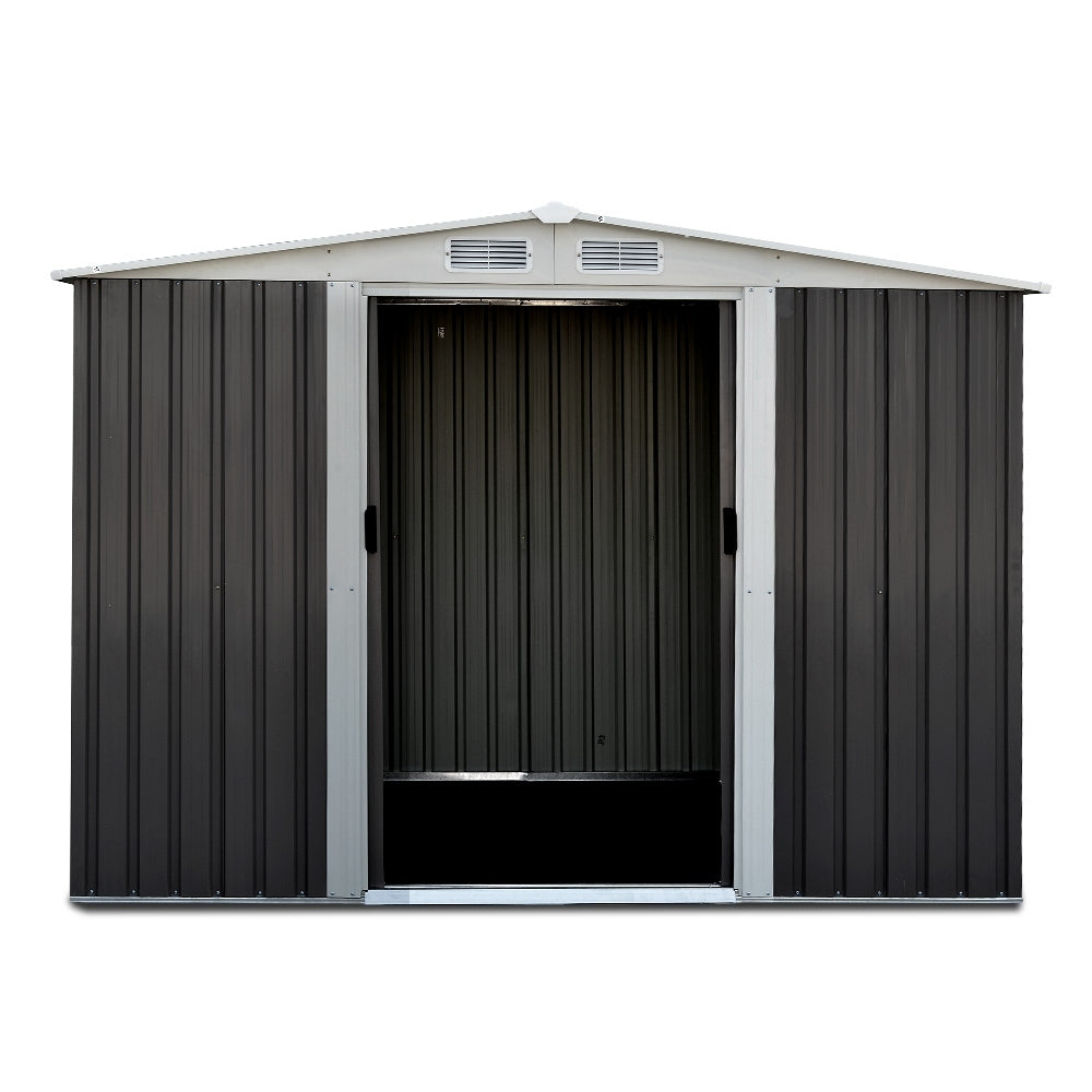 Giantz Garden Shed 2.58x2.07M w/Metal Base Sheds Outdoor Storage Double Door Tool 3