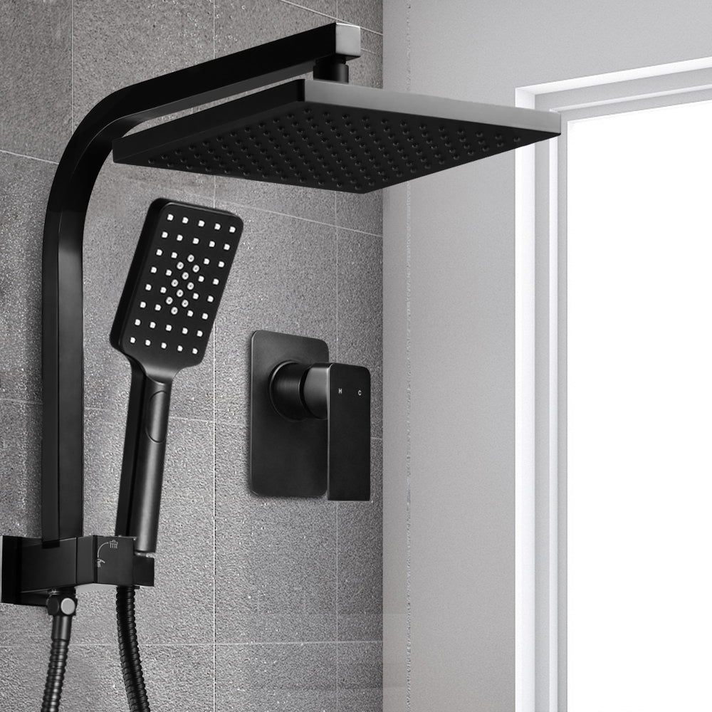 Cefito 8'' Rain Shower Head Set Handheld Square High Pressure Mixer Tap Black 8