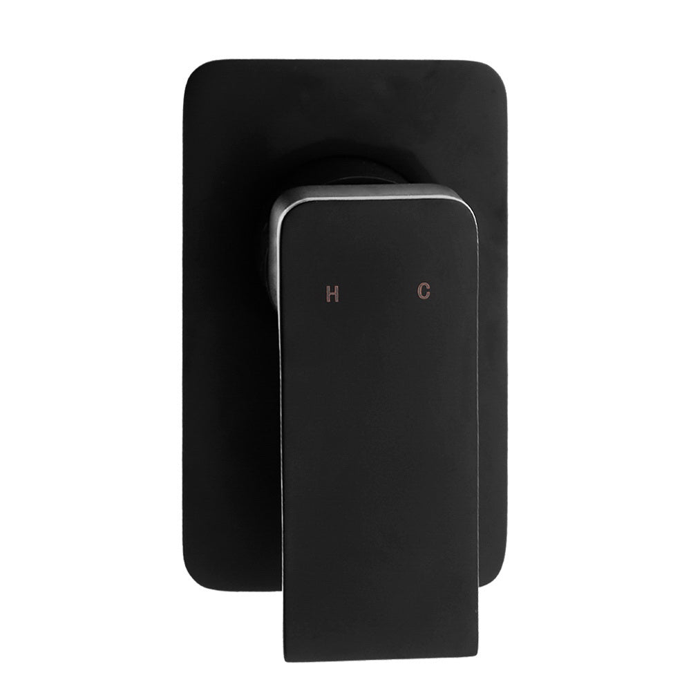 Cefito 8'' Rain Shower Head Wall Arm Square High Pressure Mixer Tap Black 3