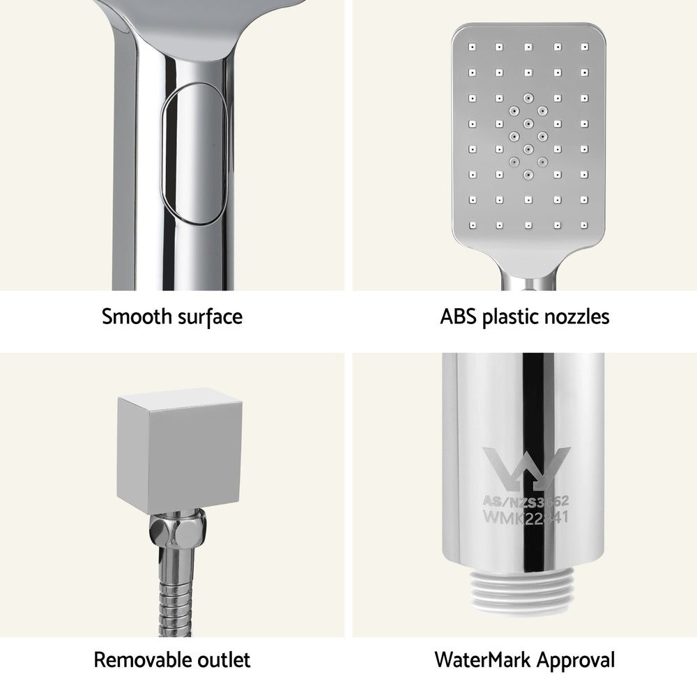 Handheld Shower Head Set 3.1'' High Pressure Silver 5