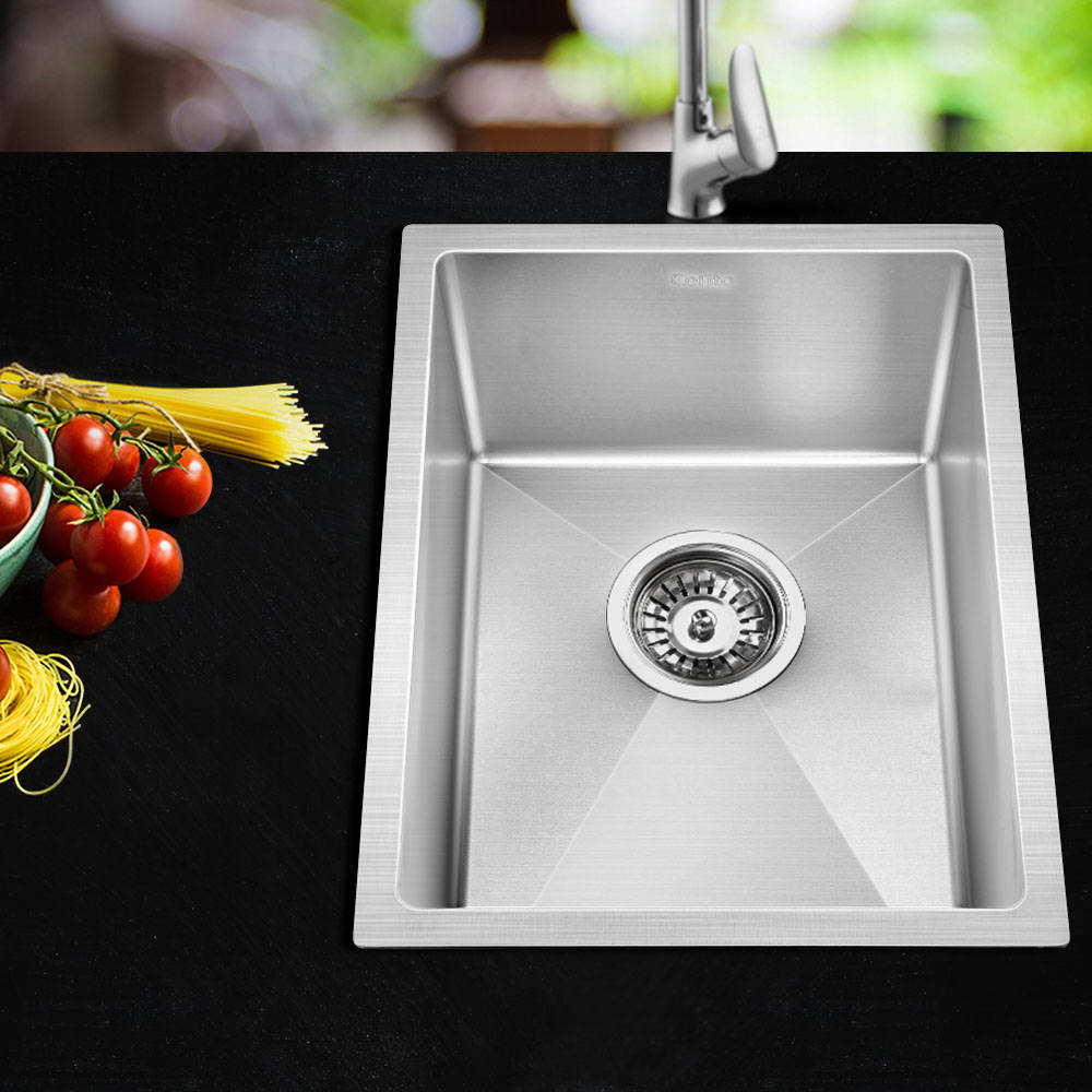 Cefito Kitchen Sink 44X34CM Stainless Steel Nano Basin Single Bowl Silver 7