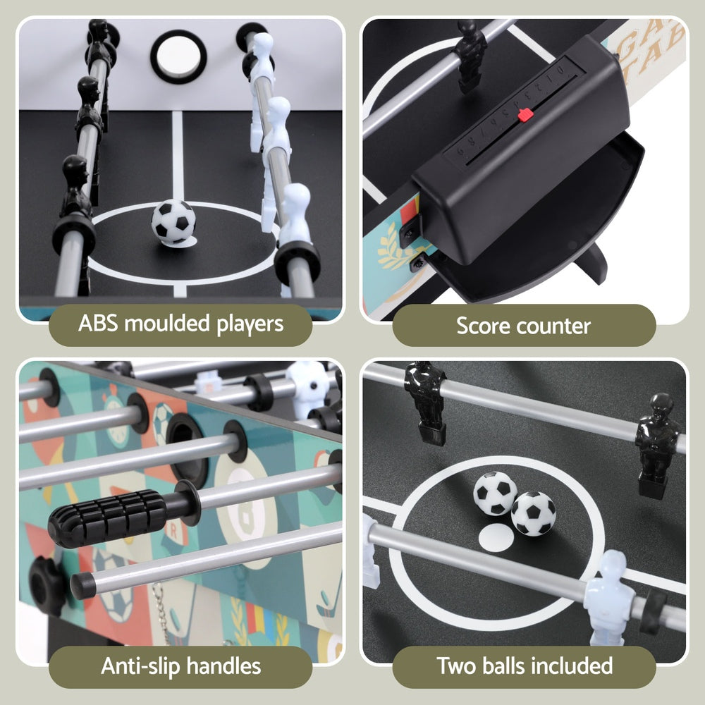 4-in-1 Soccer Table Foldable Game Foosball Table Tennis Pool Hockey 4
