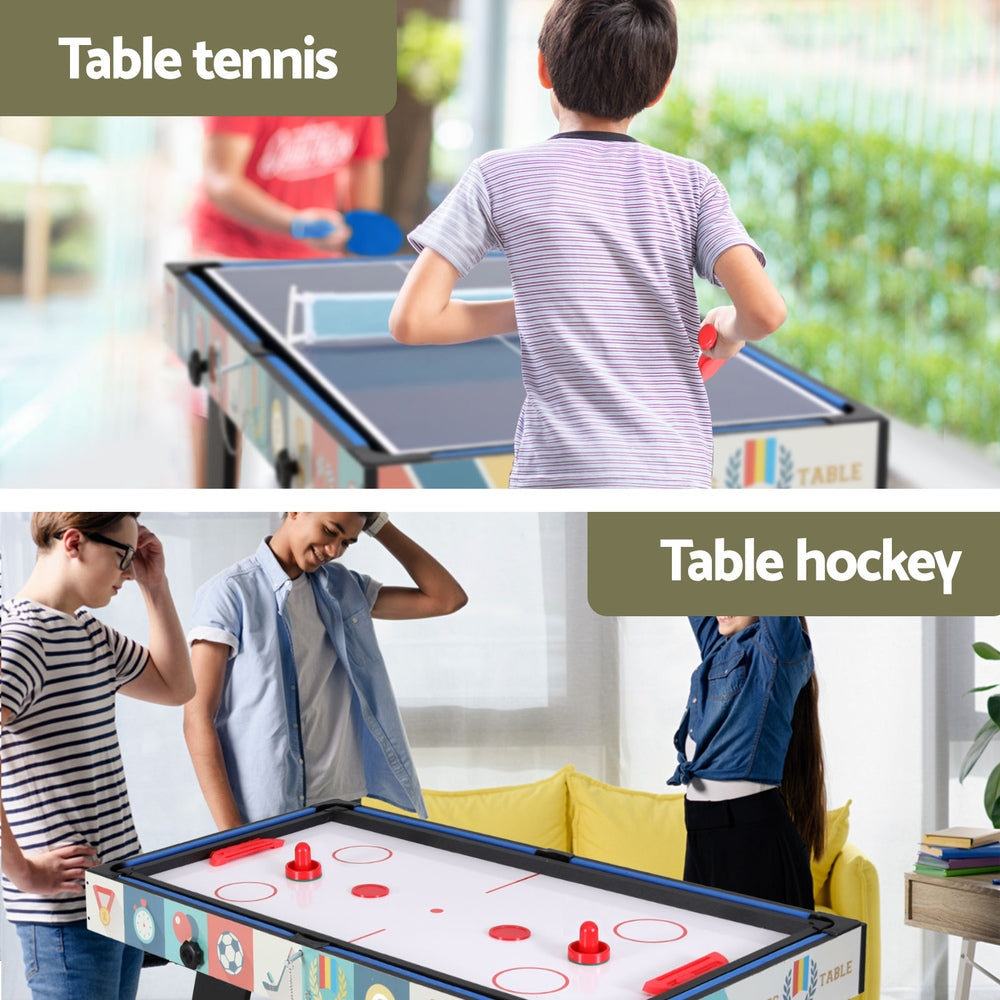 4-in-1 Soccer Table Foldable Game Foosball Table Tennis Pool Hockey 5