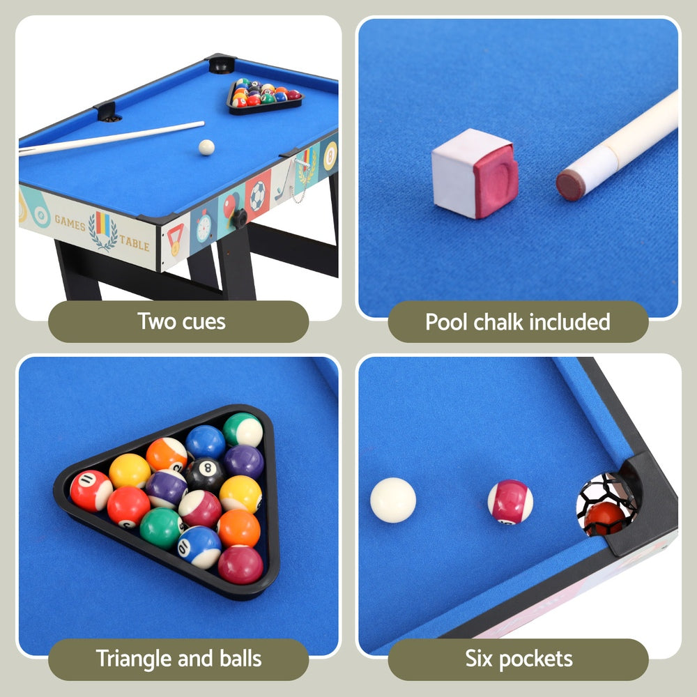 4-in-1 Soccer Table Foldable Game Foosball Table Tennis Pool Hockey 6