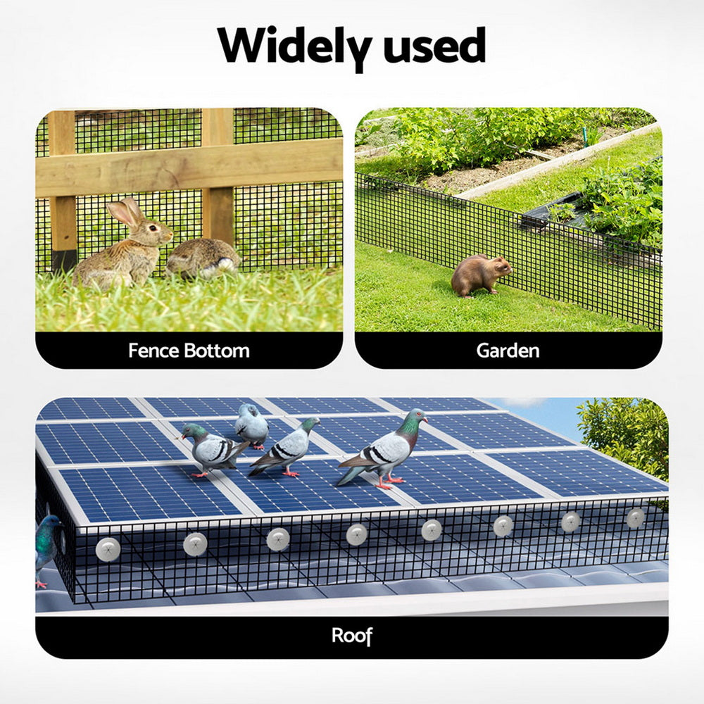 Gardeon 20cm x 30M Solar Panel Bird Guard Mesh Critter Guard Roll Kit with Rust-Proof PVC Coating 6