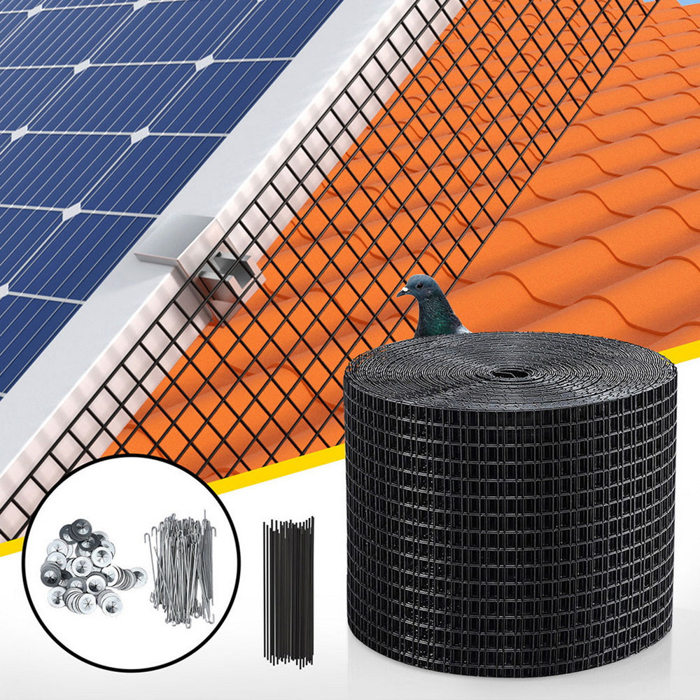 Gardeon 20cm x 30M Solar Panel Bird Guard Mesh Critter Guard Roll Kit with Rust-Proof PVC Coating 7