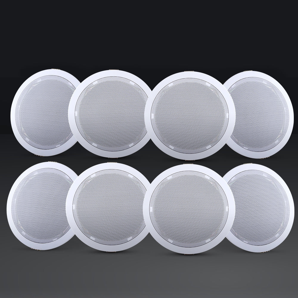 Giantz 6 Inch Ceiling Speakers In Wall Speaker Home Audio Stereos Tweeter 8pcs 8