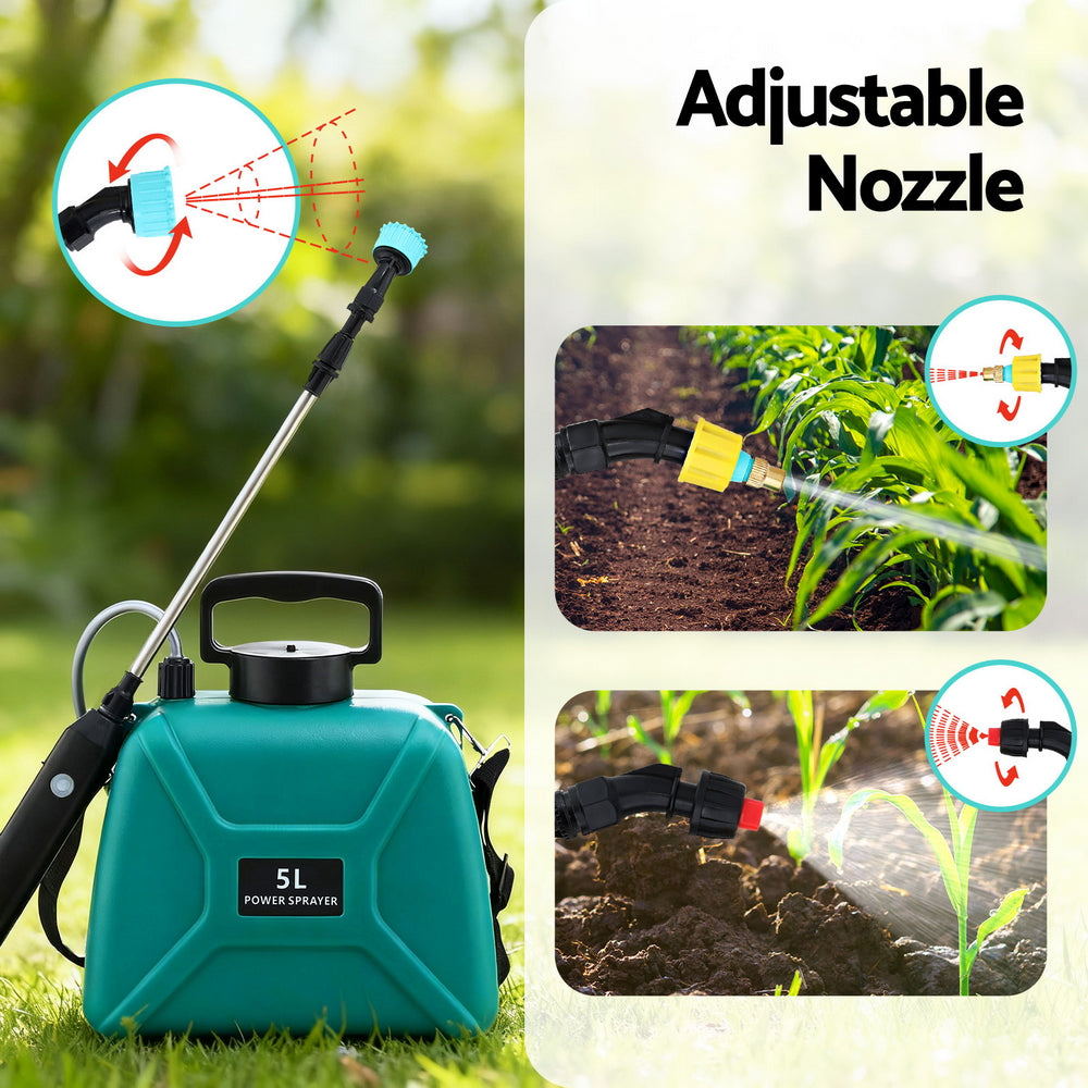 Giantz Weed Sprayer Garden Sprayer USB Charging Electric Shoulder Sprayer 5L 5
