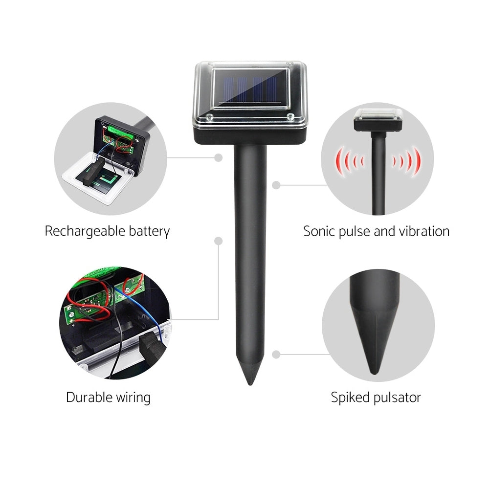 Gardeon Snake Repeller 20X Ultrasonic Solar Powered 5