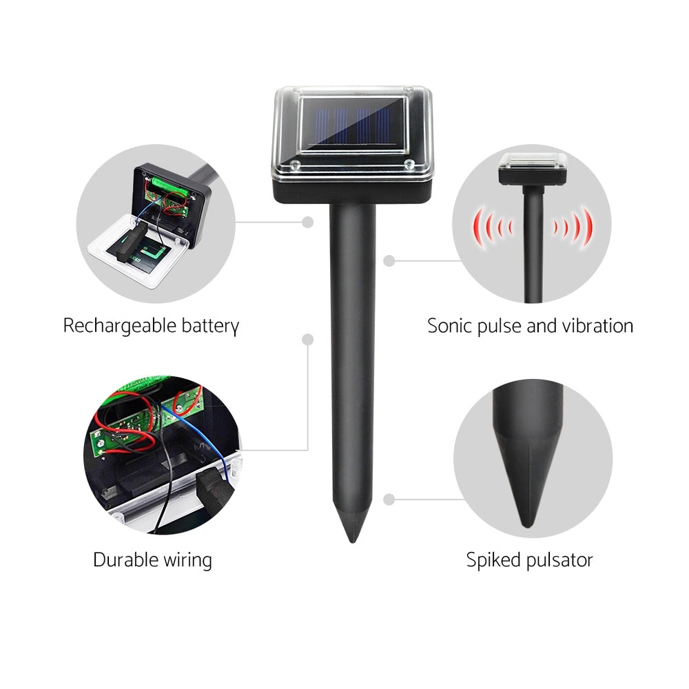 Vermitrap Set of 6 Ultrasonic Solar Powered Snake Repellent 5