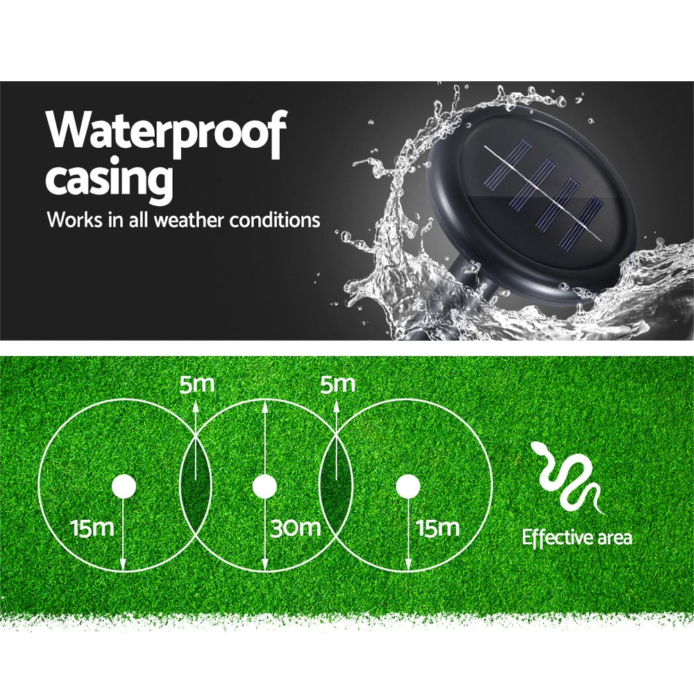 Gardeon Snake Repeller 6X Ultrasonic Solar Powered 7