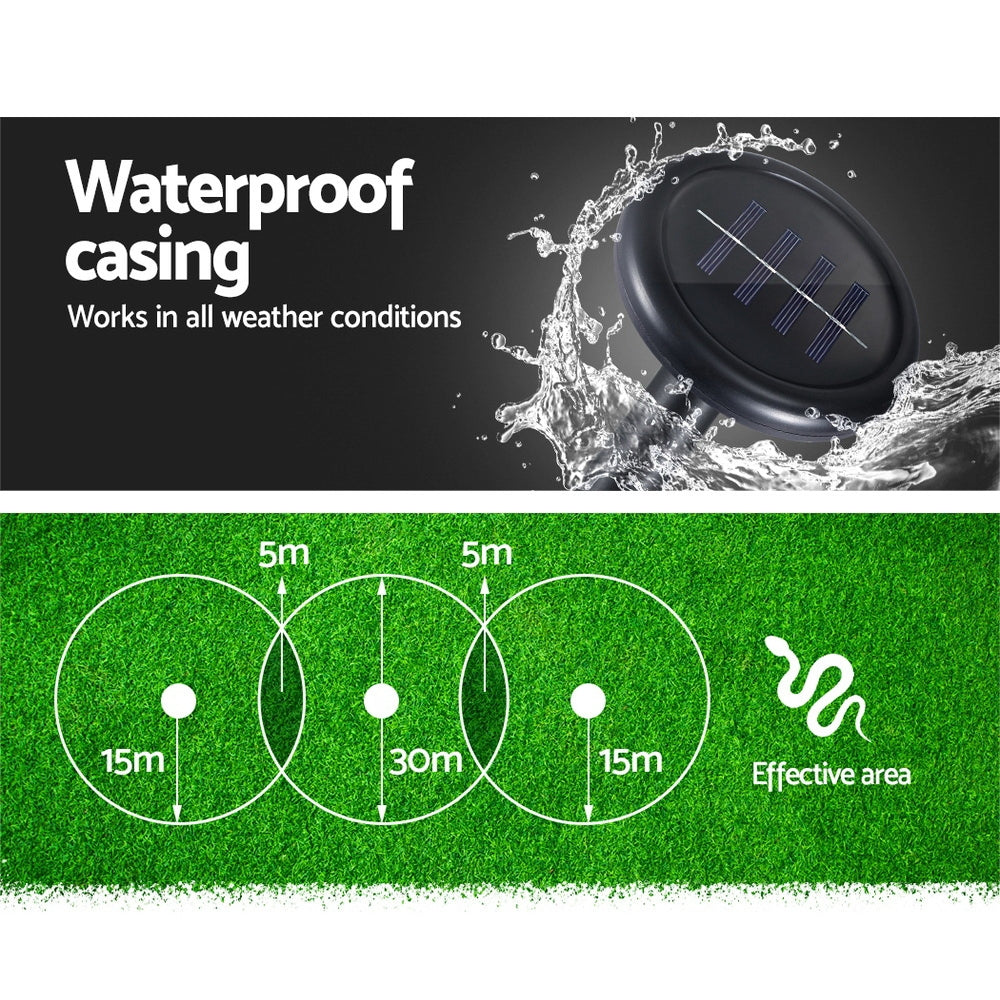 Gardeon Snake Repeller 8X Ultrasonic Solar Powered 7