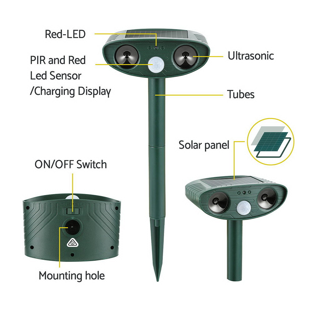 Gardeon Snake Repeller  Ultrasonic Battery USB Powered 4