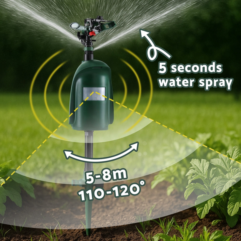 Gardeon Snake Repeller Outdoor Water Sprinkler Animal Deterrent 5