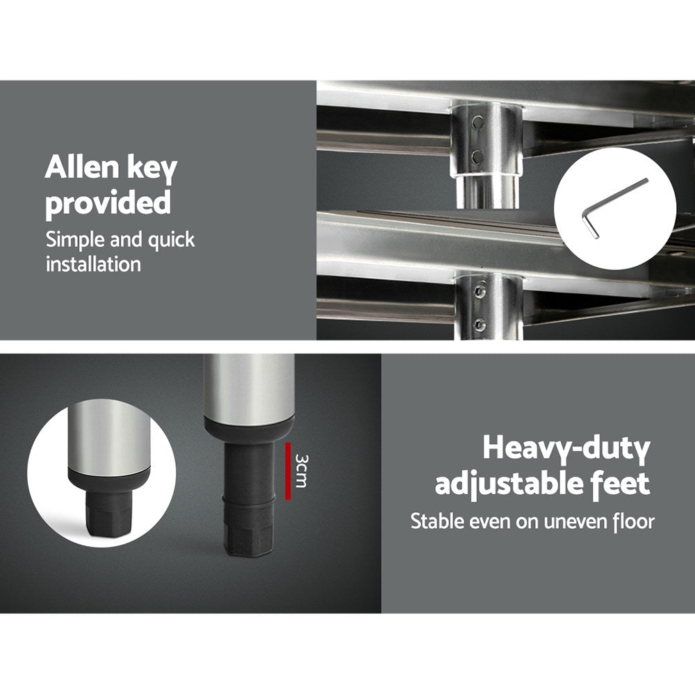 Cefito 760x760mm Stainless Steel Kitchen Bench 430 7