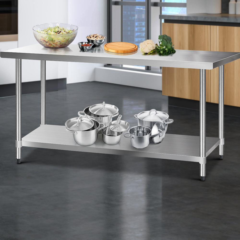 Cefito 1829x760mm Stainless Steel Kitchen Bench 430 8