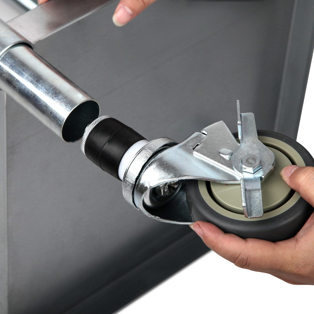 Cefito 4" Swivel Castor Wheels Stainless Steel Kitchen Bench Set of 4 4