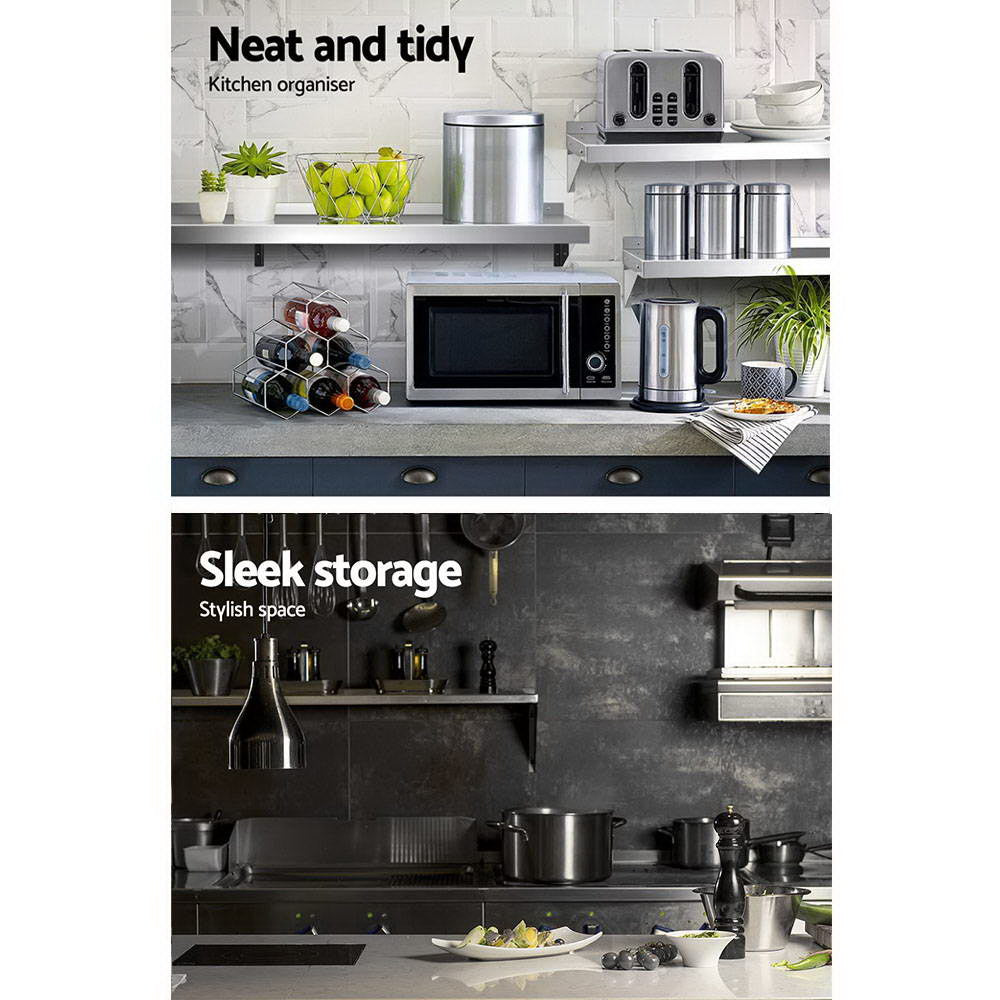 Cefito 1200mm Stainless Steel Kitchen Wall Shelf Mounted Rack 3