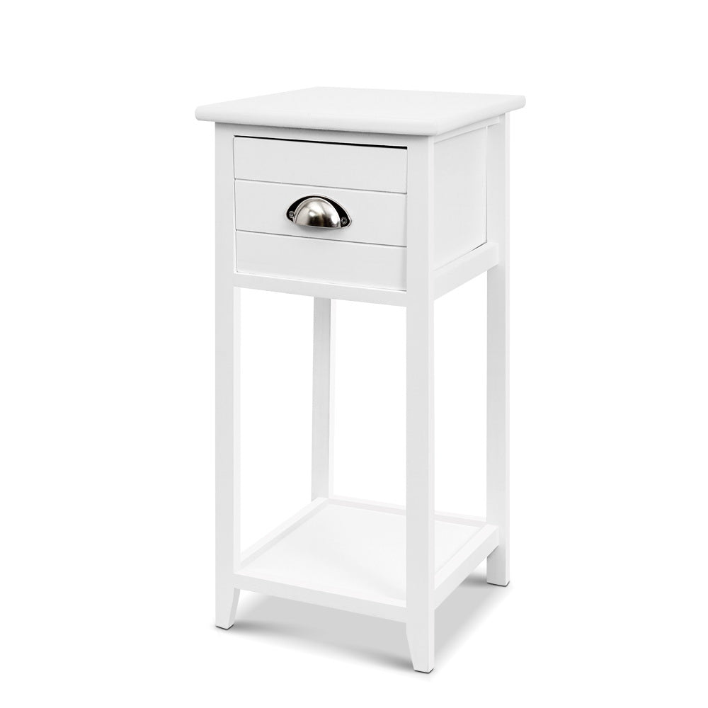 Artiss Bedside Table Vintage - THYME White 8