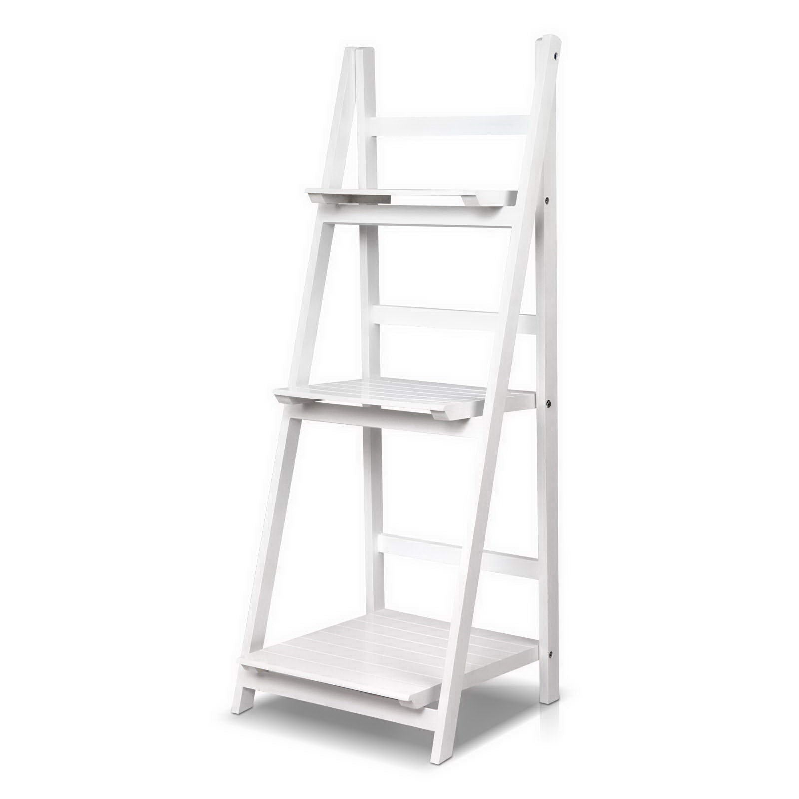 Artiss Bookshelf Corner Shelf 3 Tiers - ZANE White 3