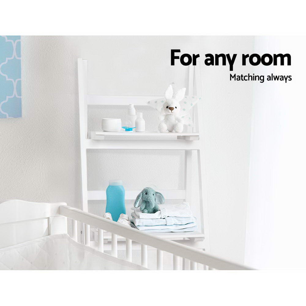 Artiss Bookshelf Corner Shelf 3 Tiers - ZANE White 8