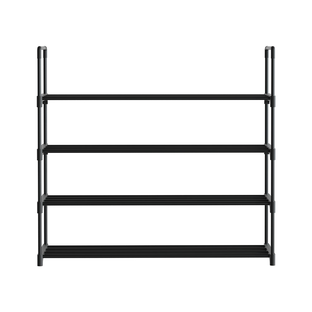 Artiss Shoe Rack 4-tier 16 Pairs Stackable Black 5