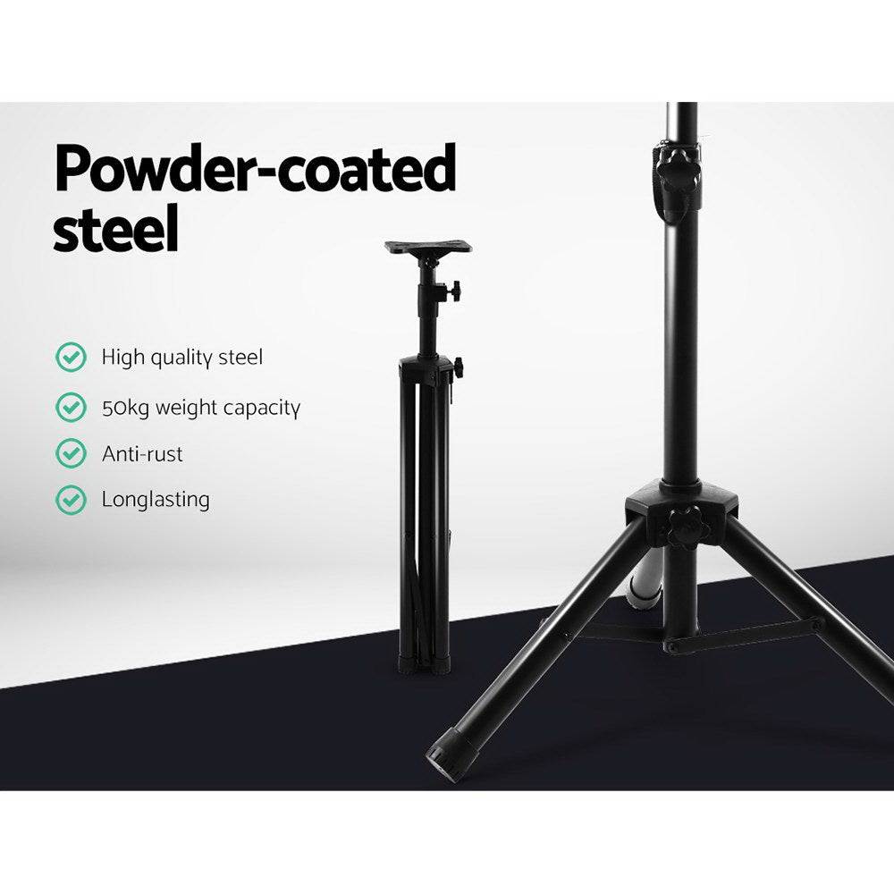 Alpha Speaker Stand 65-120cm Adjustable Height Surround Sound Studio Home 2pcs 4