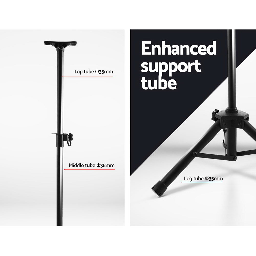 Alpha Speaker Stand 65-120cm Adjustable Height Surround Sound Studio Home 2pcs 5